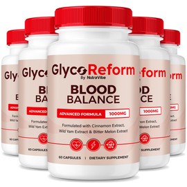 (5 Pack) Glyco Reform – Original GlycoReform Formula with a Clean, Premium Blend to Support Healthy Circulation, Natural Flow & Balanced Levels | Just 2 Easy-to-Swallow Daily Energy (300 Capsules)