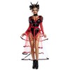 Party King Women's Hellhound Demon Costume, Black/Red, Large