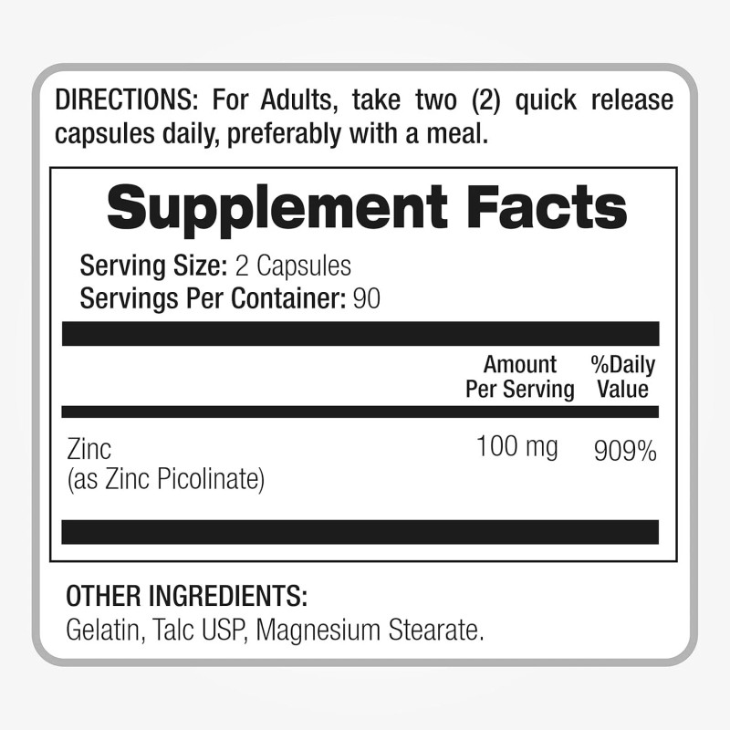 FITO MEDIC'S LAB | zinc supplements | zinc 100mg |