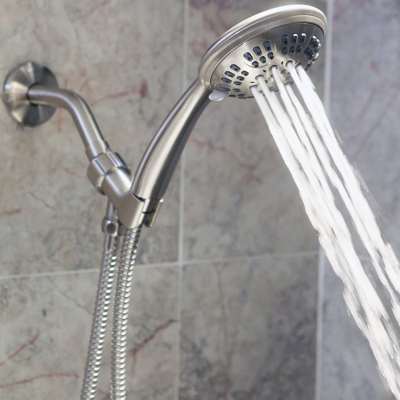 6 Function Handheld Shower Head Kit - High Pressure, Removable