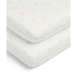 Mamas & Papas 2 Pack Cot/Bed Fitted Sheets, Bunny (142x70x19cm)
