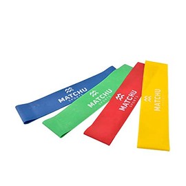 Resistance Bands | Fitness Bands | Resistance Bands | 4 Different Resistance Levels | Yoga, Physiotherapy, Gymnastics, Home Training | Power Band | 22 cm | Latex | Matchu Sports