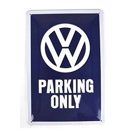 Nostalgic-Art Retro Blechschild, 20 x 30 cm, VW – Parking Only – Volkswagen Bus Geschenk-Idee, Original Lizenzprodukt (OLP), aus Metall, Vintage Design, Blechschilder Sprüche