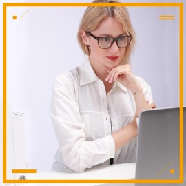 FONHCOO Progressive Multifocal Reading Glasses for Women Men, Anti Blue Light Computer Readers with Spring Hinges (Tortoise 2.5)