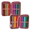 Depesche Miss Melody Triple Pencil Case Assorted Colours Red, Rust