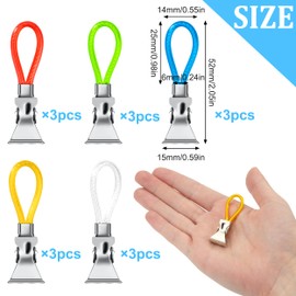 Tunejoy Towel Clip Colourful Towel Clips Hanger for Towels with Loop for Pot Holders Tea Towels Pack of 15