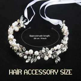 Tanfeine Hair Accessories - Flower Girl Hair Accessory, Flower Girl Headpiece Wedding Hair Accessories for Women Girls, Wedding, Birthday, Party, First Communion