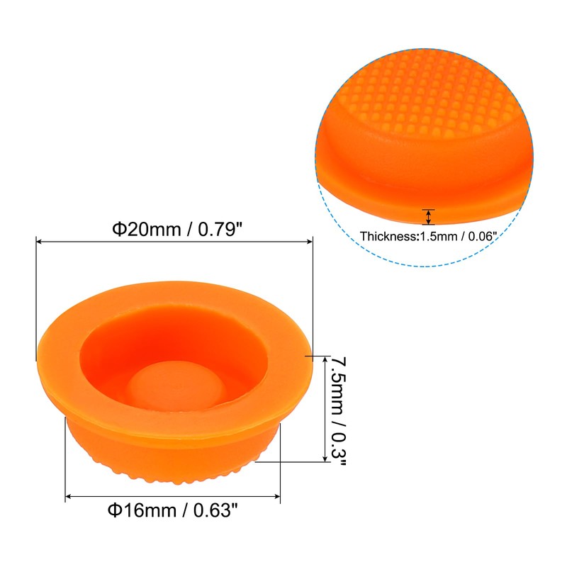 PATIKIL 0.63" LED Flashlight Switch Cap, 10 Pcs Silicone Soft