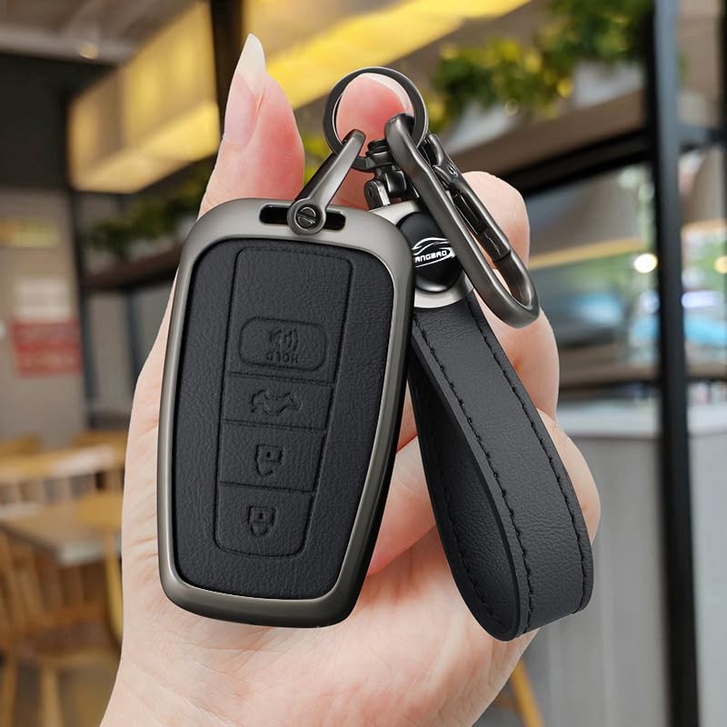 SANRILY Keyless Metal 4 Button Key Fob Cover Compatible with