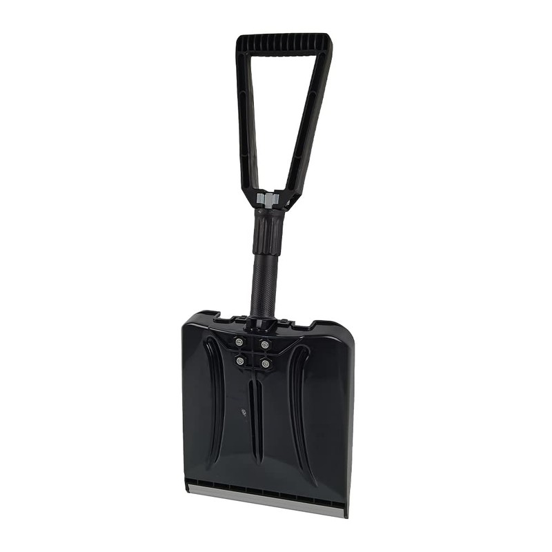 Emlow Cat Folding Snow Scoop, Black, PP+Tip Aluminum, 3 Tier
