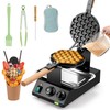 Luzrise 1400W Bubble Waffle Maker Non-stick Electric Waffle Iron Machine