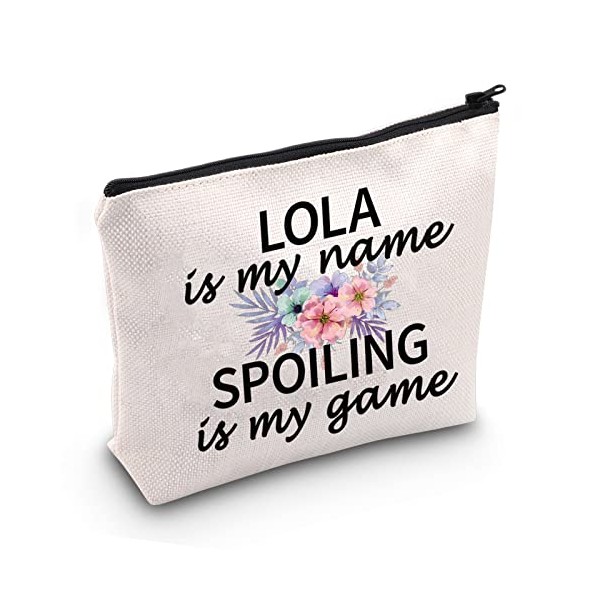 JXGZSO Lola Cosmetic Bag Grandmother Gift Lola Is My Name