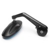 Domary 2Pcs CNC Motorcycle Bar End Black Rearview Side Mirrors