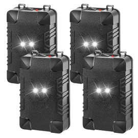 Ultrasonic Rodent Repellent for Car Engine, 4 Pack Battery Powered Rodent Repellent for Cars Under Hood Mouse Deterrent with Flashing Lights,Keep Mice Rats Squirrels Out of Garage Outdoors Indoors