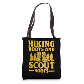 Hiking Boots And Scout Roots Camping Scouting Scouts Tote Bag