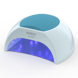 SUNUV UV LED Nail Lamp, LED UV Light for Gel Nails Polish with Removable Base, 4 Timer Settings Auto Sensor SUN2C Blue