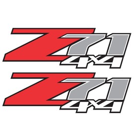 Chevy Silverado Z71 4x4 Decals Stickers (Dimensions 12.5" x 4") - F (2007-2013) Bed Side 1500 2500 HD (Set of 2) (GLOSS (PREMIUM SERIES))