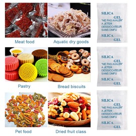 Weriirew 2 g x 100 packs silica gel sachets bags desiccant silica gel moisture absorber dehumidifier food grade oil resistant