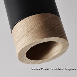 ouglres Ceiling Light Gu10 Wood, Industrial Ceiling Light, Black, 2 Ceiling Spotlights Made of Metal, Retro Design Ceiling Spotlight Surface-Mounted for Living Room, Bedroom, Hallway, Kitchen, Easy to