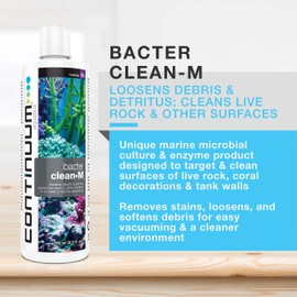 Continuum Aquatics BacterClean-M - Cleaning Microbial Culture for Reef and Marine Aquariums, 2 L, Model Number: QBCM2L