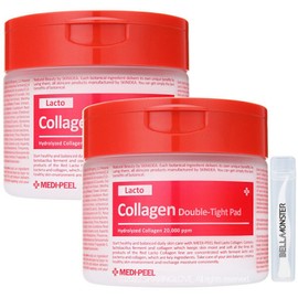 MediPeel Red Lacto Collagen Double Tight Pads (2 Pack) + Tweezers / 메디필 레드 락토 콜라겐 더블 타이트 패드 2통 + 핀셋