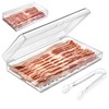 GlossyEnd Bacon Keeper Storage Container with Tong, Deli Meat Storage