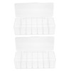 OSALADI 2pcs Transparent Cable Organizer Box Multi-Compartment Wire Storage with