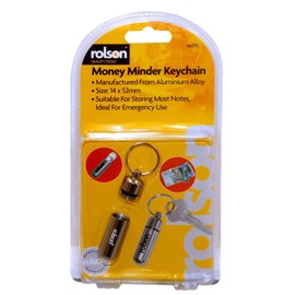 Rolson 66915 Money Minder with Key Chain, Silver