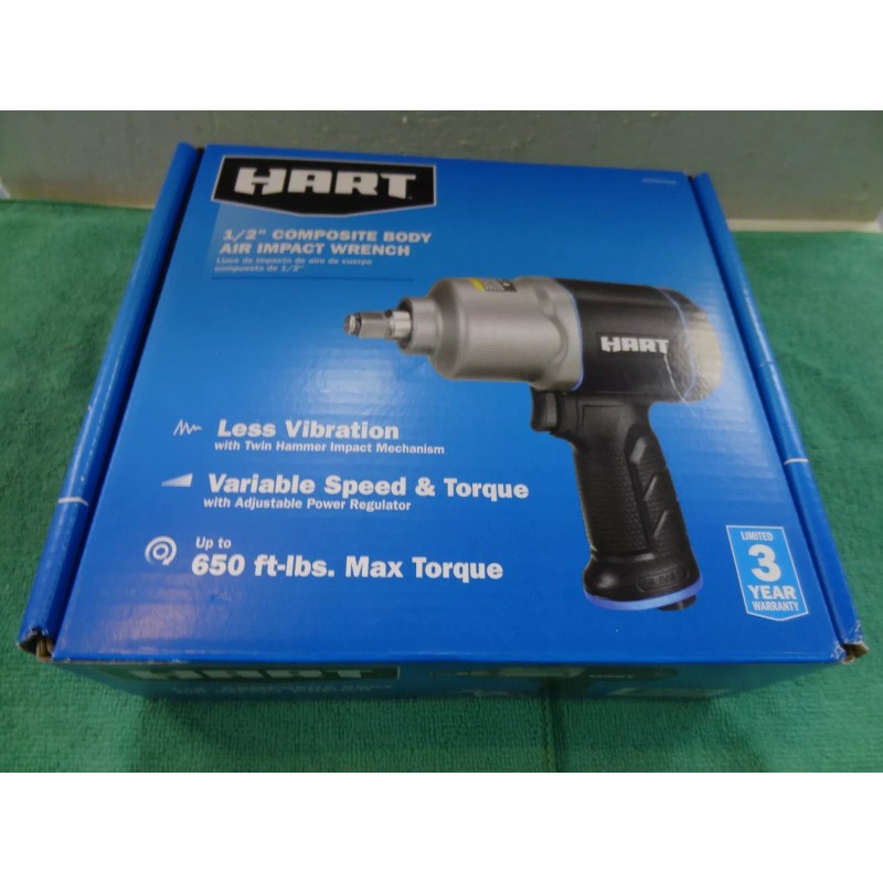 HART NEW Hart 1/2" Composite Body Air Impact Wrench 650ft-lbs