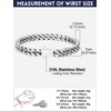 7mm Silver Cuban Link Bracelet, 21cm (8 Inches) Stainless Steel