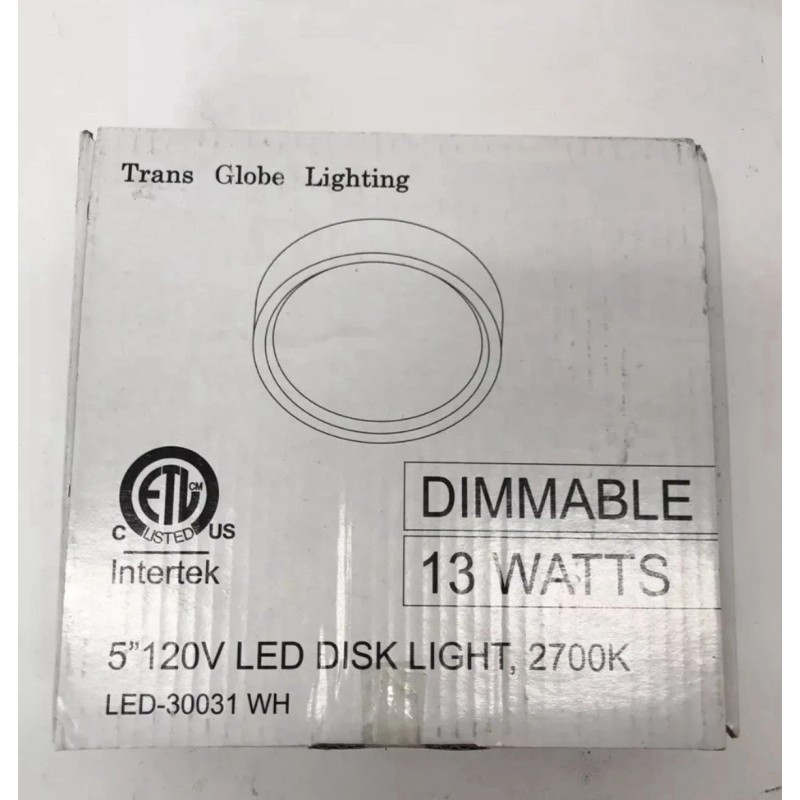 Intertek Bel Air Intertek Lighting Wilson 5.5 in.13-Watt White Integrated