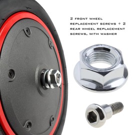 SING F LTD 4pcs Electric Scooter Front Rear Motor Wheel Nuts Bolt Screw with Washers Compatible with Xiaomi M365, 1S, Essential, Pro and Pro 2