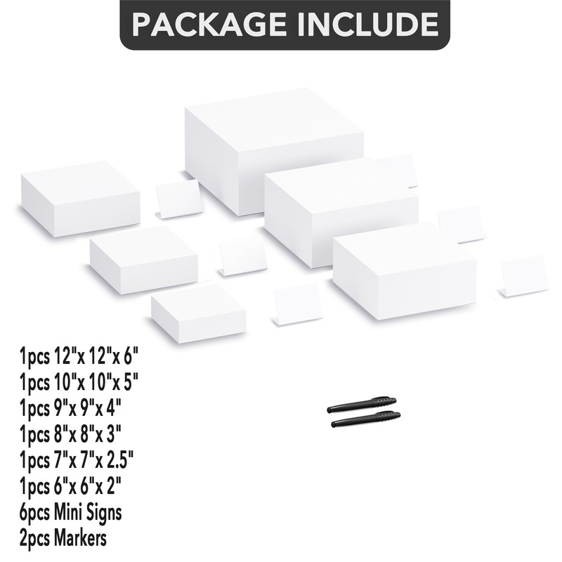Buffet Risers with Mini Signs, Food Risers for Buffet Table,