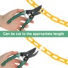M METERXITY Plastic Barriers Chain, 10Ft Length Black Yellow Plastic