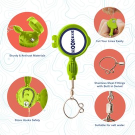 HOOK-EZE Fishing Hook Tying Tool, Carp Fishing Accessories for Quick Knot Tying, Fishing Tackle Protect from Hooks, Hook Tyer for Fly & Sea Fishing, Fishing Gifts for Men, Christmas Stocking Fillers