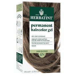 Pack of 1 x Herbatint Permanent Herbal Haircolour Gel 6N Dark Blonde - 135 ml