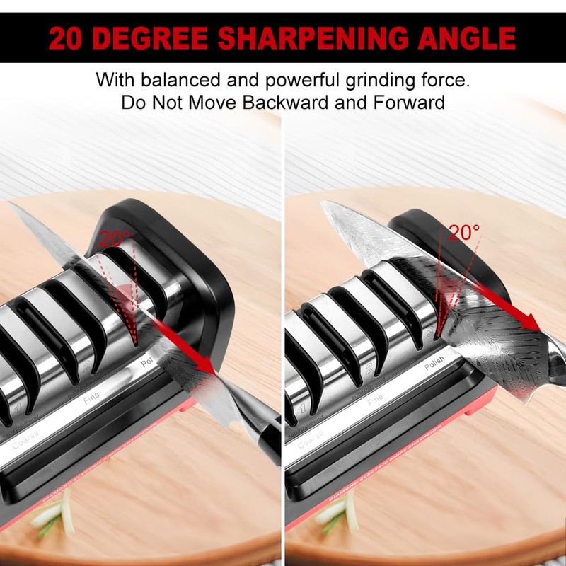 Electric Knife Sharpener,Professional kitchen knife sharpener,Diamond abrasive and precision Angle