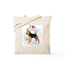 CafePress Welsh Terrier Tote Bag Reusable Natural Beige Canvas Shopping Bag