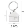 MEMOFYND Set of 2 House Keychains, Stainless Steel Keychains, Home