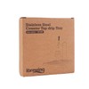 15cm Stainless Steel Home Bar Drip Tray - Dishwasher Safe,