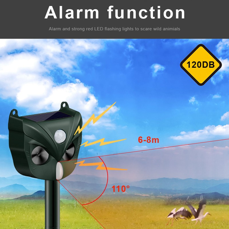 DC5V Ultrasound Animal Repeller Solar Animal Repeller Ultrasound Cat Deterrent