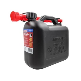 Faithfull 5 Litre Plastic Fuel Can - Black. Complies with: UN/16/1558/23