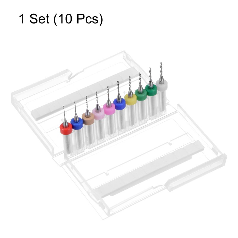 QUARKZMAN Micro PCB Drill Bit Set, 1/8 Inch Shank 0.6