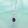 starchenie Infinity Teardrop Pendant Necklace 925 Sterling Silver Birthstone Jewelry