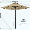 MASTERCANOPY Patio Umbrella with 32 Solar LED Lights -8 Ribs