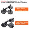Triple Glass Suction Cups Heavy Duty Aluminum Vacuum Plate Handle