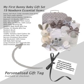 Baby Hamper Basket Essentials for Newborn Gift Set Unisex New Born Gifts for Girl Boys and New Expectant Mums - Neutral Baby Shower Present Starter Pack
