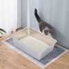 EGMEHOAD Stainless Steel Litter Box,XXL Metal Cat Litter Box for