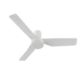 Carro 44 Inch Ceiling Fan without Lights Flush Mount, Small Ceiling Fan with Remote Low Profile, 10-Speed Reversible DC Motor, Indoor for Bedroom, White