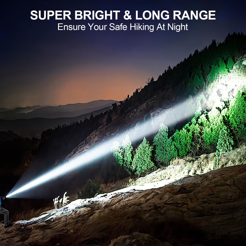 Banral Flashlights High Lumens Rechargeable, Super Bright Long Range Small